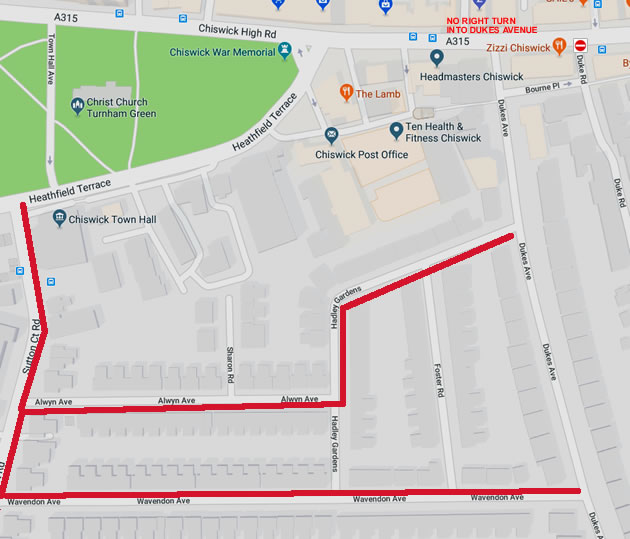 maps of rerouted traffic