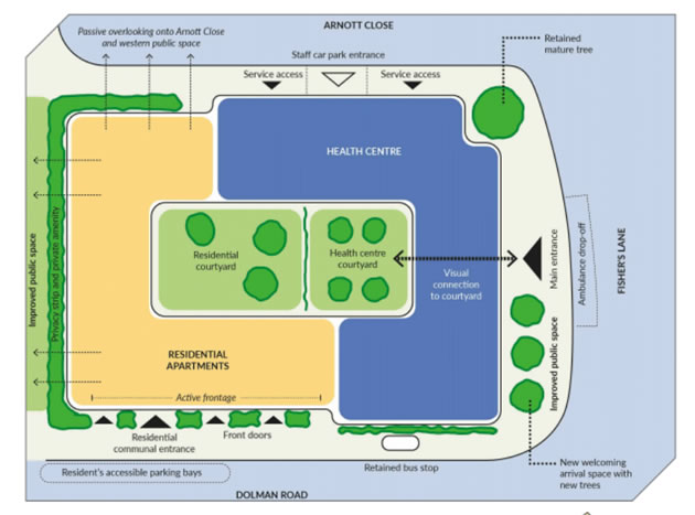 Plan of the new building from the planning application