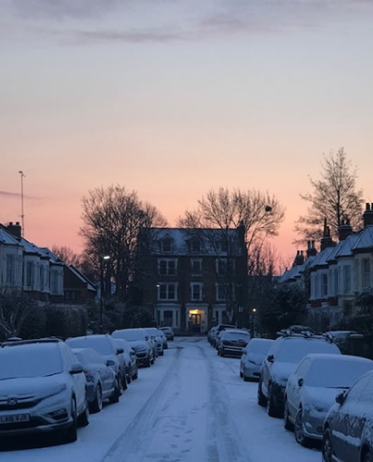 sunrise snow pic