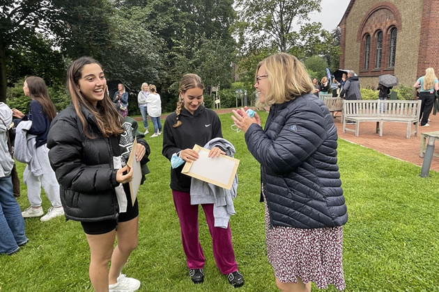 St. Augustine's pupils celebrate after getting their grades