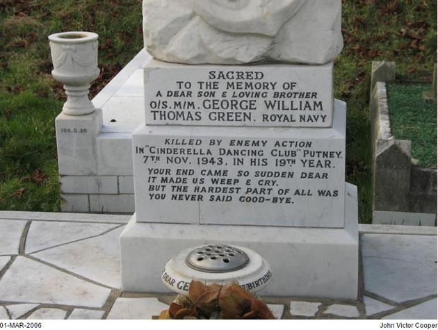 A tomb of one of the victims of the attack