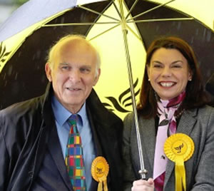 Vince Cable and Sarah Olney