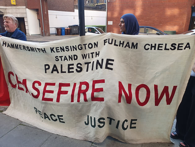 Protest deny 'choosing instead to chant and wave banners' instead of addressing concerns at meeting
