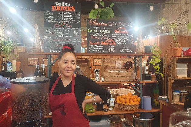 Nazareth, owner of the caf&egrave; Delina