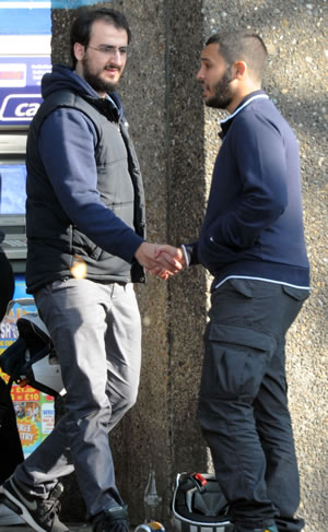 Police surveillance footage of Majeed and Hassane